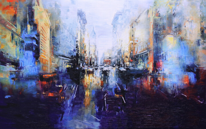 Metropolitan Dreams 绘画, 30x48 in