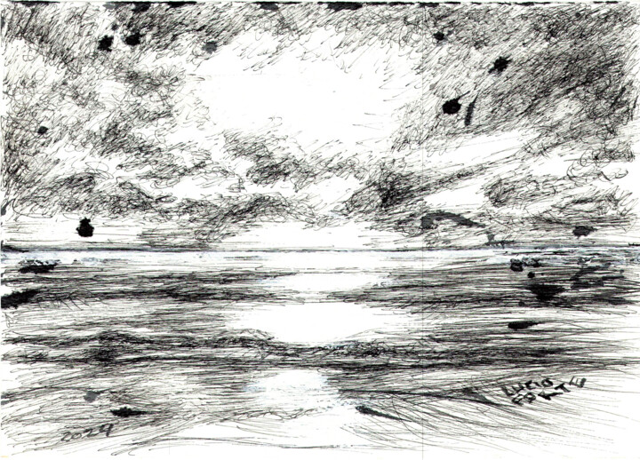 Drawing titled "Argento" by Lucio Forte, Original Artwork, Ink