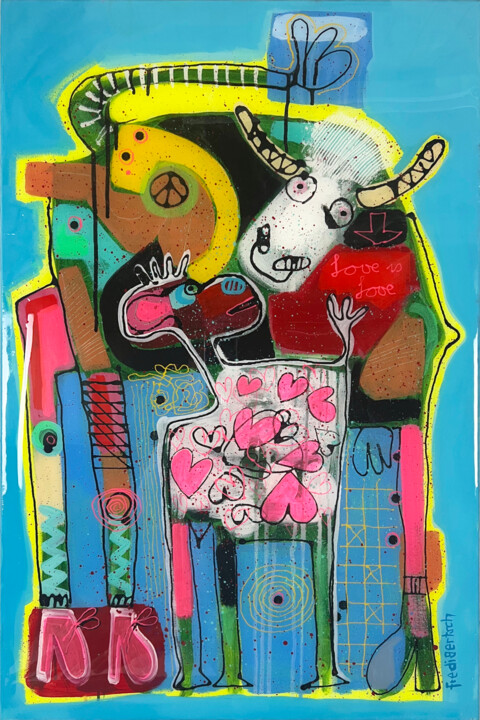 Baby Mum - Love is Love 绘画, 35.4x23.6 in