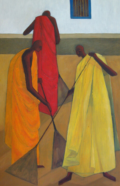 Following Footsteps - Tidy the Gardens 绘画, 33x20 in
