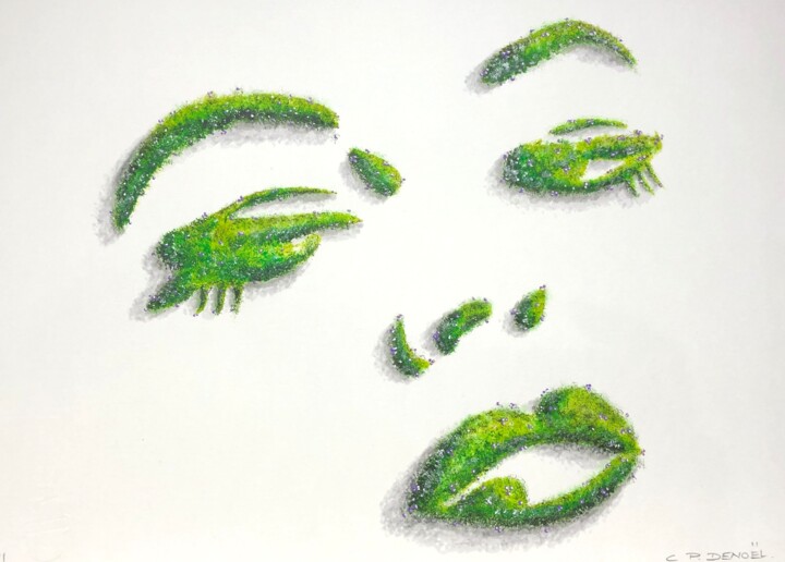Natural stencil #2 绘画, 11.8x16.5 in
