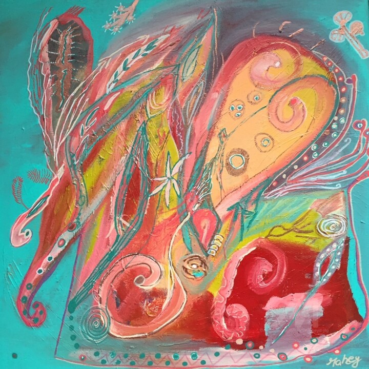 绘画,  27.6x27.6 in 