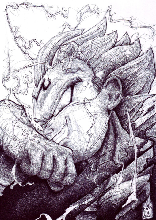 Majin Végéta 图画, 11.8x8.3 in
