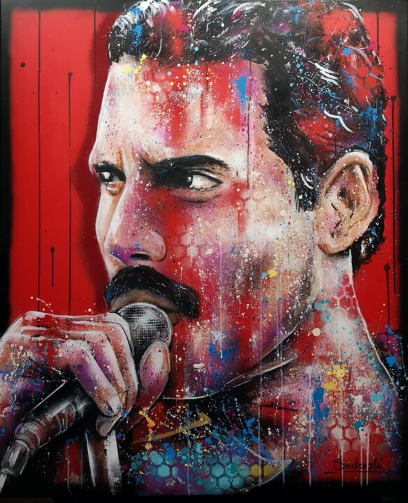 Painting titled "Bohemian rhapsody" by Paweł Świderski, Original Artwork, Acrylic Mounted on Wood Stretcher frame