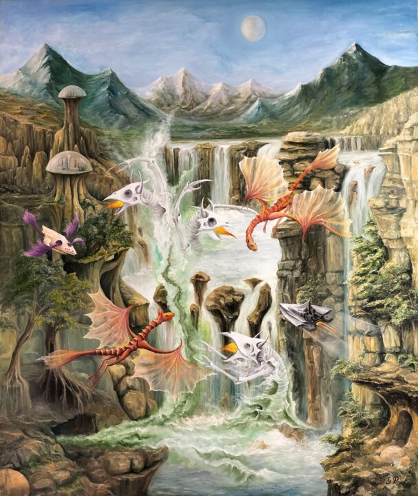 Gregory Pyra Piro ref 284026, Magical Realism Fantasy 绘画, 51.2x43.3 in