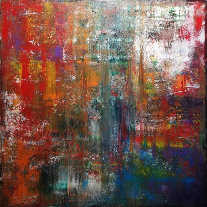 Peinture intitulée "Richter" par Paweł Świderski, Œuvre d'art originale, Acrylique Monté sur Châssis en bois