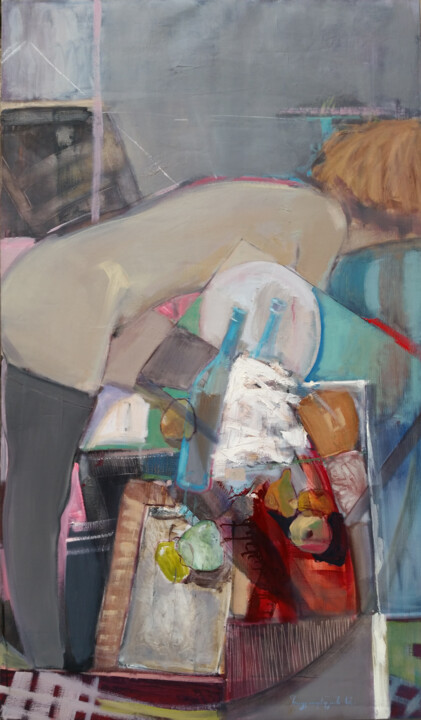 IN THE STUDIO: FORM AND FRUIT 绘画, 53.2x31.5 in