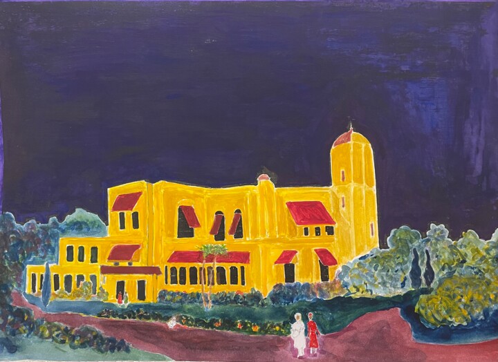 Lucknow Residency Painting, 11.8x16.5 in