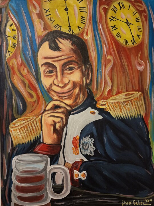 Napoléon en pensé 绘画, 24x18 in