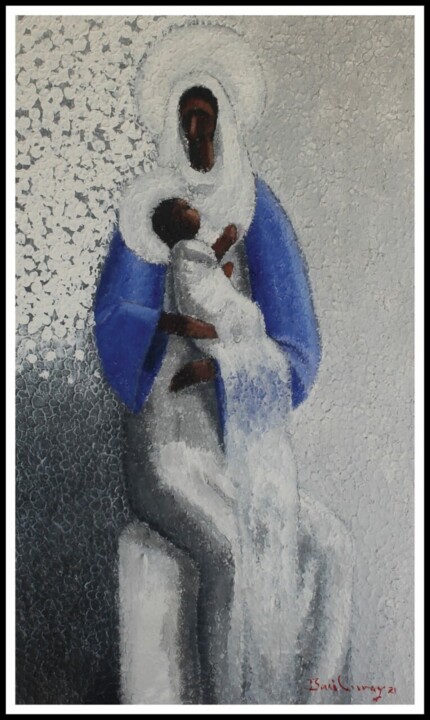 Motherly Love - Growing in Love 绘画, 31x18 in