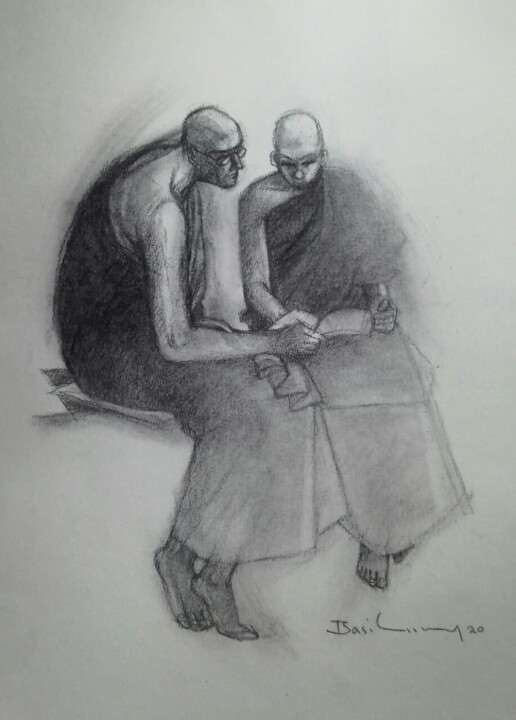 Teachings of Buddha - The Teacher Schilderij, 19x13 in