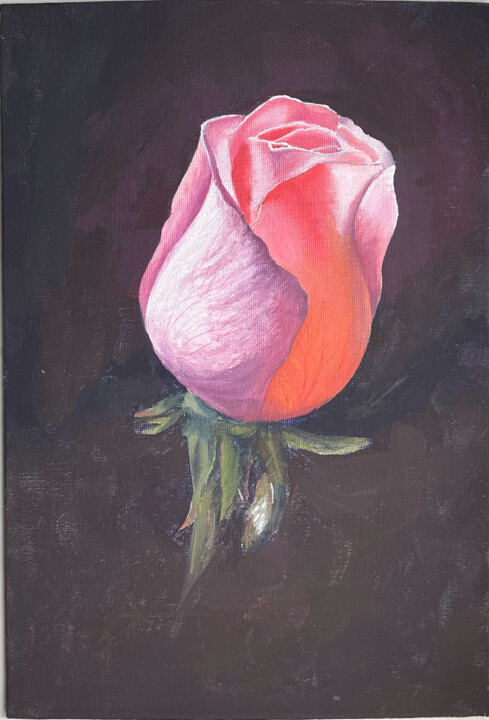 Светящаяся роза 绘画, 11.8x7.9 in