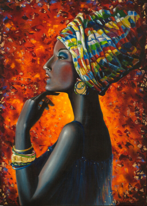 Beautiful girl 绘画, 27.6x19.7 in