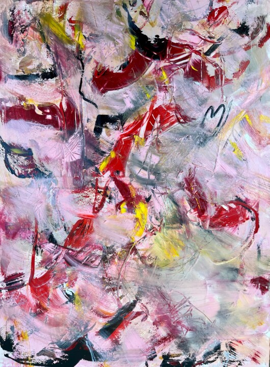 Painting titled "Abstraction n. 22" by Daniele Calvani, Original Artwork, Acrylic Mounted on Wood Stretcher frame