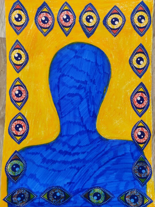 Silhouette - les yeux 图画, 16.5x11.7 in