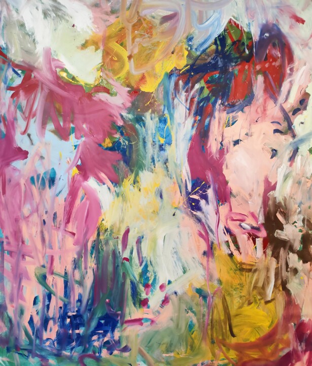 Crazy flowers 绘画, 74.8x65 in