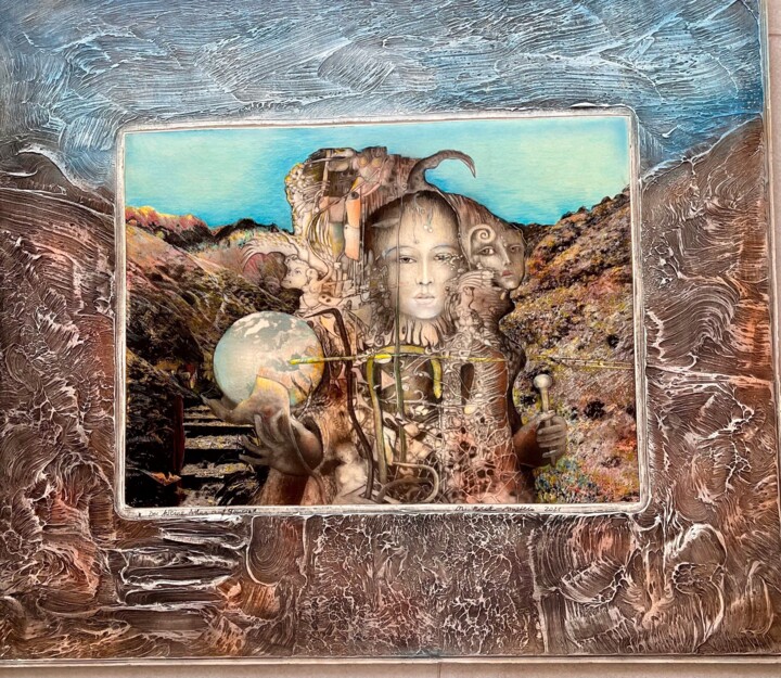 Der kleine Atlas auf Gomera 绘画, 19.7x21.7 in