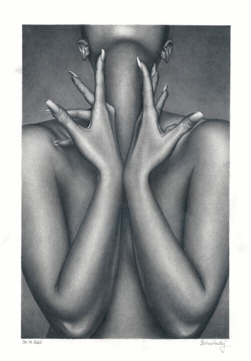 Woman hands 图画, 16.5x11.4 in