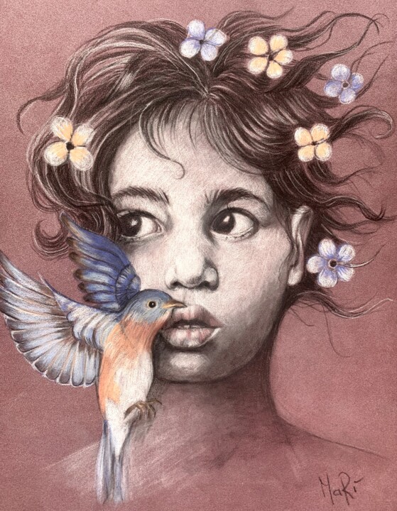 Blue Bird Disegno, 12,6x9,5 in