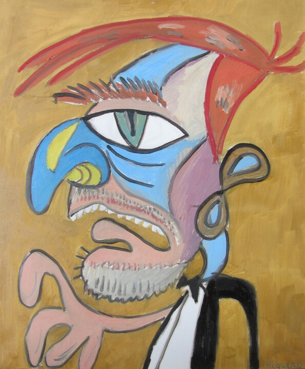 The marquis waving his hand 绘画, 25.6x21.3 in