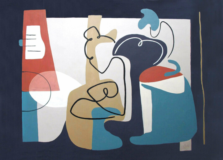 READING GIRL 绘画, 39.4x55.1 in