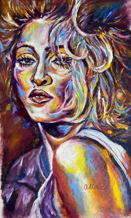 Portrait of singer Madonna 绘画, 29.1x16.5 in