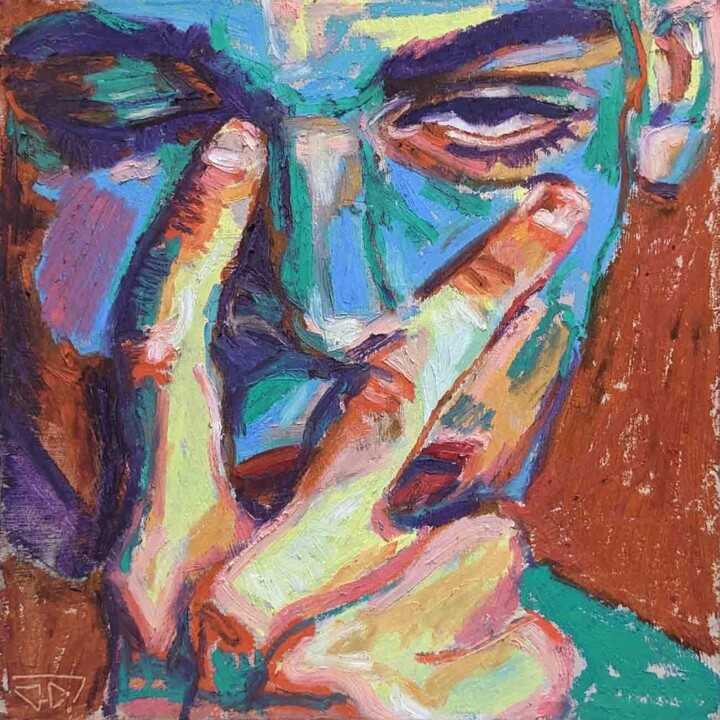 绘画,  7.9x7.9 in 