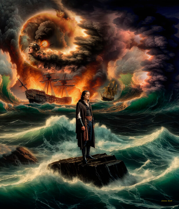 In the power of Poseidon. 数字艺术