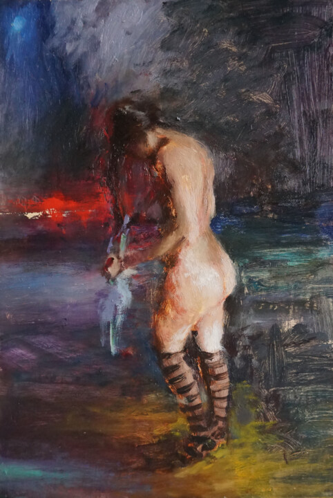 Déchirure 绘画, 15.8x10.6 in