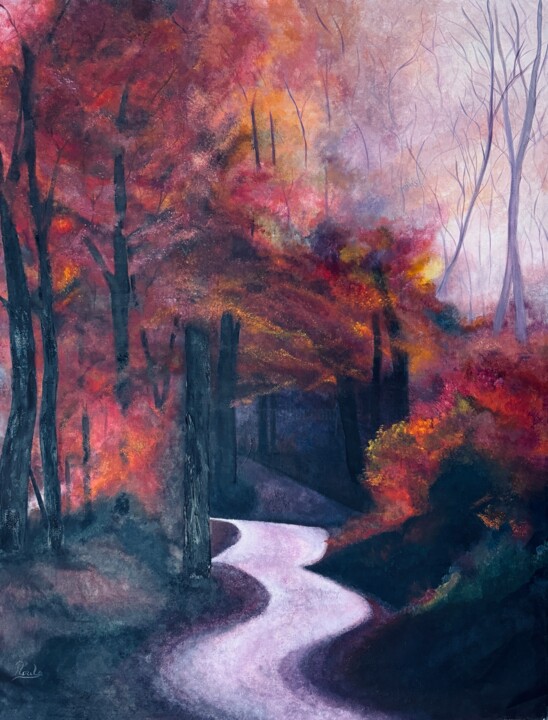 Malerei mit dem Titel "Ethereal Canopy" von Roula Chreim, Original-Kunstwerk, Acryl