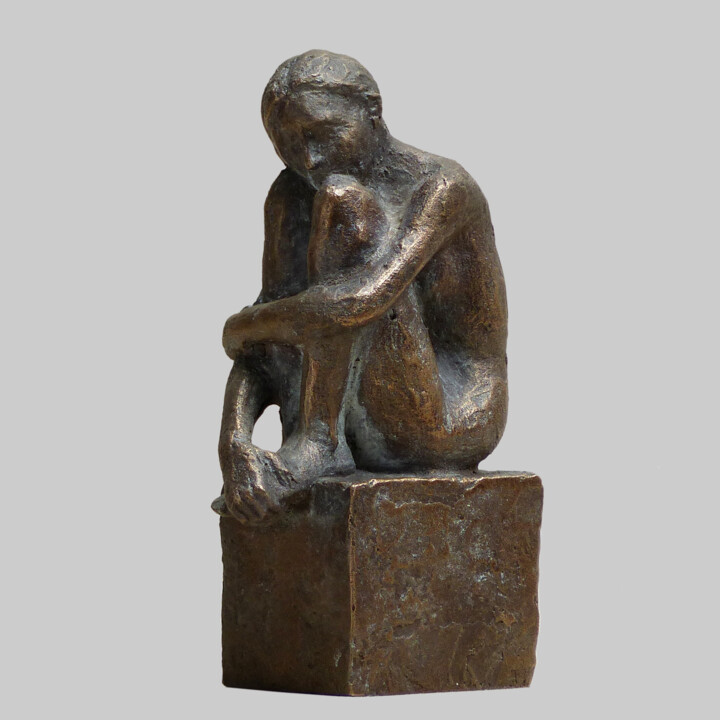 Kleine Kauernde 雕塑, 5.5x2.8 in