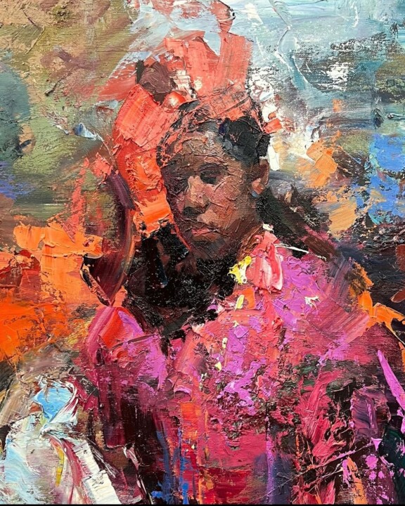 Indian Woman 绘画, 24x18 in