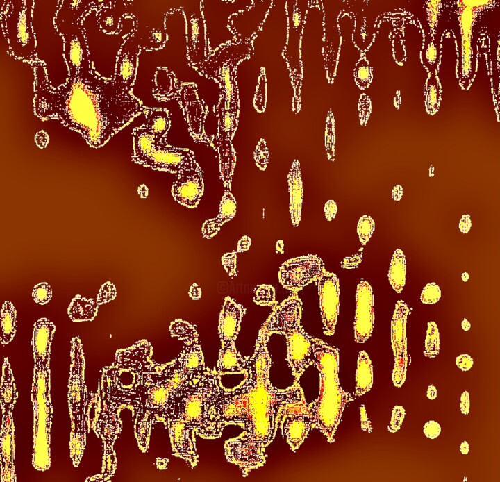 Photographie intitulée "Dripping 1e6" par Ken Lerner, Œuvre d'art originale, Photographie numérique