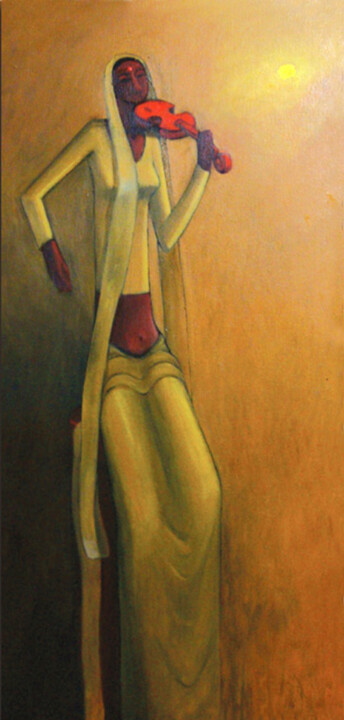 Creating Melodies - A Lullaby 绘画, 42x21 in