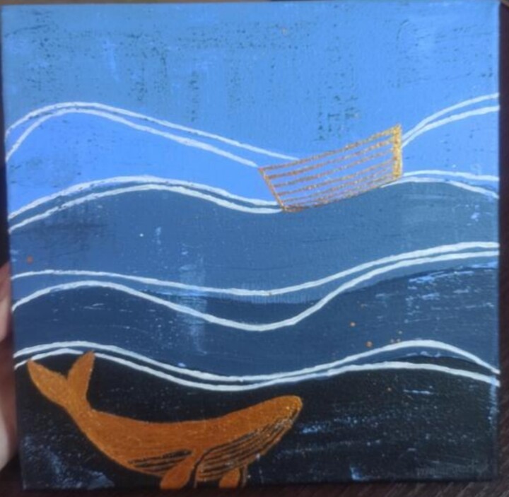 Jonah history bible 绘画, 7.9x7.9 in