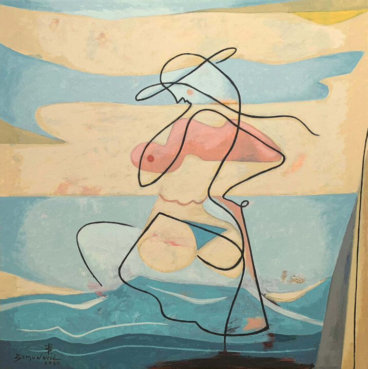BLOWIN´ IN THE WIND 绘画, 33.5x33.5 in