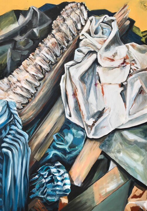 Stillleben mit Bürste 绘画, 39.4x27.6 in