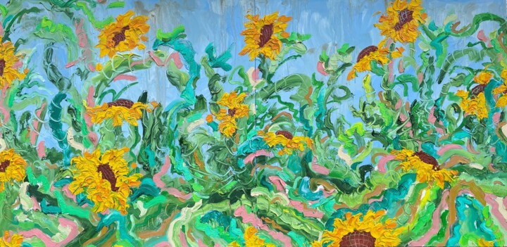 Last Bloom at Sans Souci Painting, 36x72 in