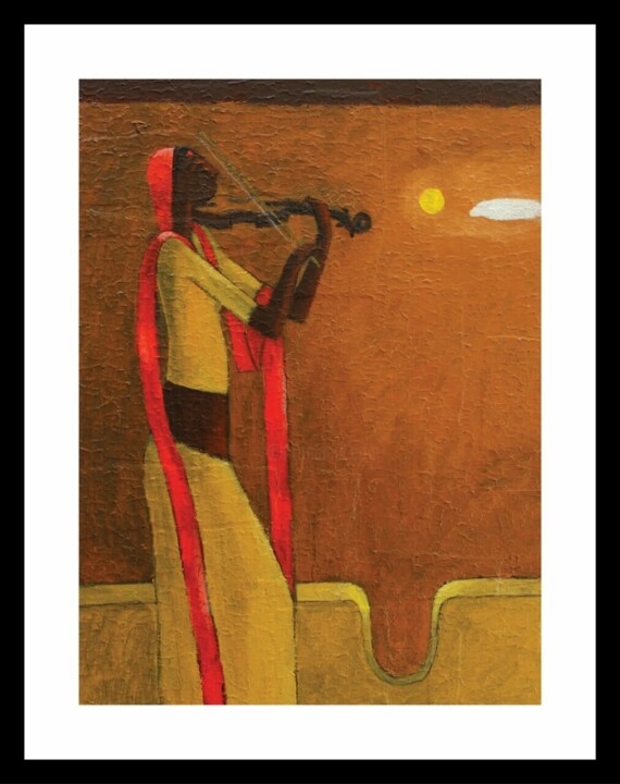 Loneliness - Serenading Moonlight 绘画, 24x19 in