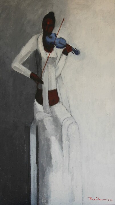 Monochrome Creations - String Music 绘画, 33x21 in