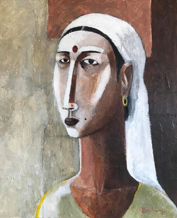 Beautiful Stranger - Pensive 绘画, 24x19 in