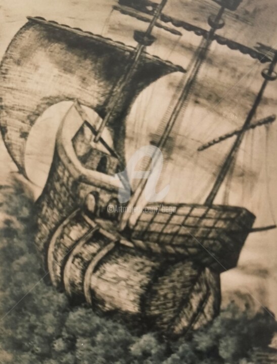 Le navire dans la tempête © Resim