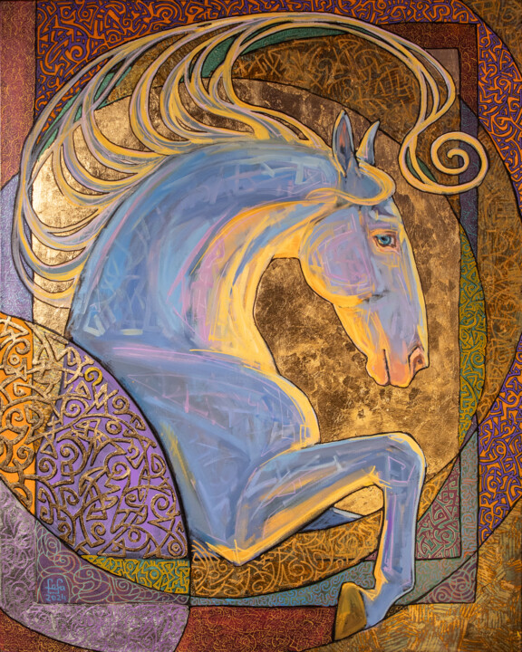 Peinture intitulée ""The Strong in Spir…" par Fefa Koroleva, Œuvre d'art originale, Huile Monté sur Châssis en bois