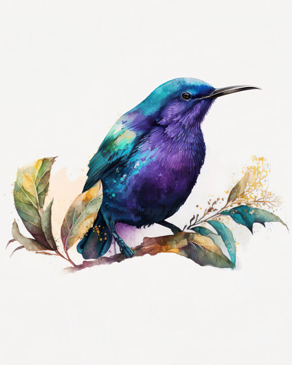 Purple Bird 数字艺术