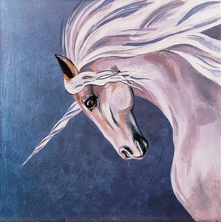 Unicorn 绘画, 19.7x19.7 in