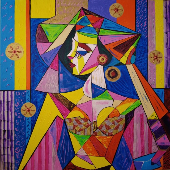 Woman 02. 绘画, 19.7x19.7 in