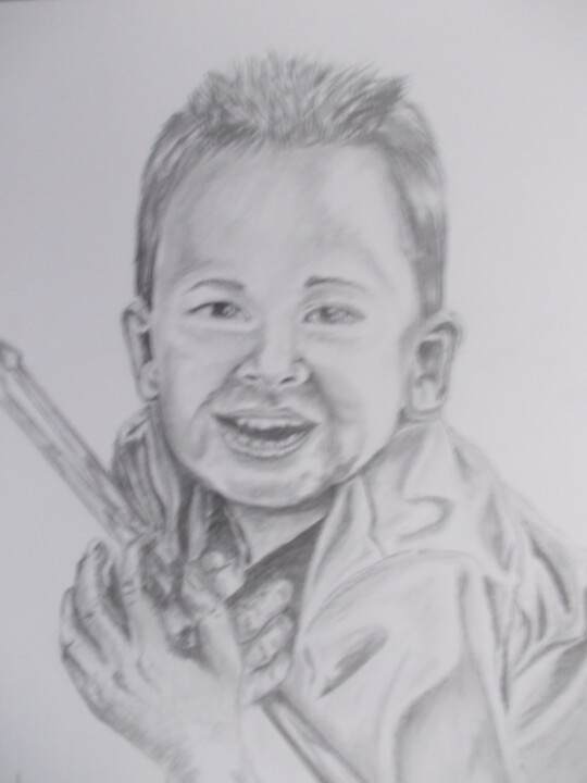 drummer boy 图画, 11.5x9.5 in