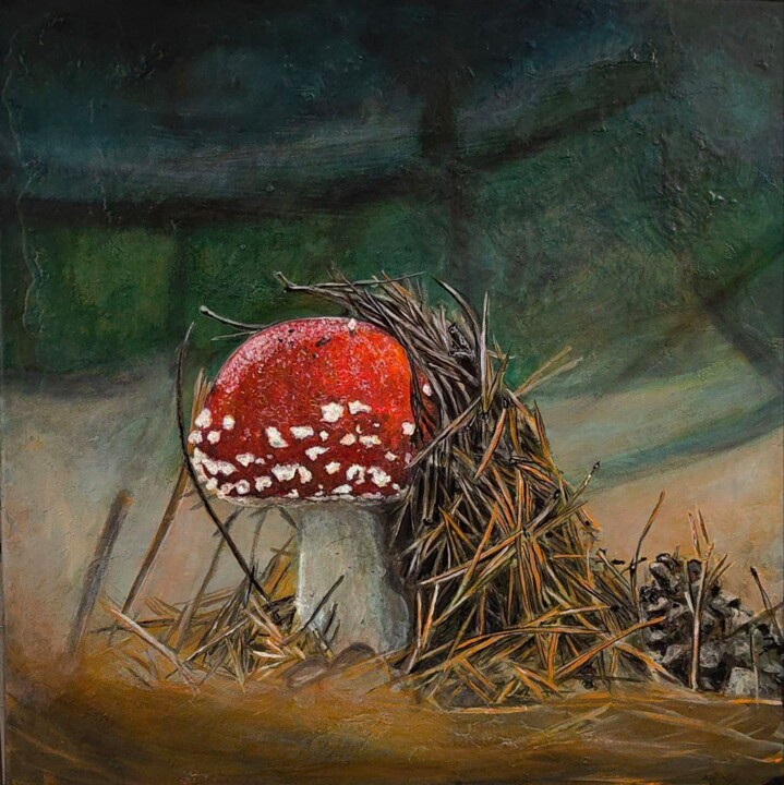 Малыш мухомор 绘画, 19.7x19.7 in