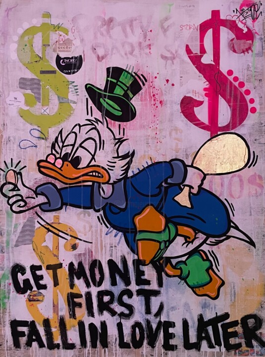 GET MONEY FIRST, FALL IN LOVE LATER 绘画, 47.2x35.4 in