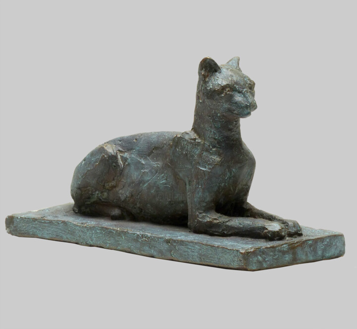 Liegende Katze 雕塑, 3.9x3.2 in